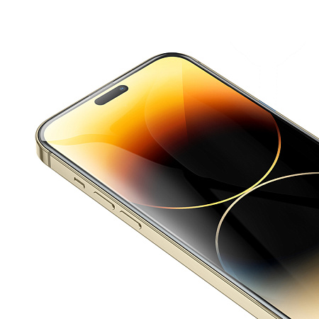 Защитное стекло для iPhone 14 Pro Max, A34, HOCO, 9D large arc dustproof glass, черное