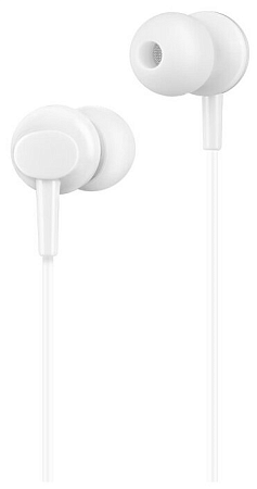 Проводные наушники M14 Universal Earphone, вакуумные с микрофоном, HOCO, белые