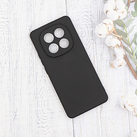 Чехол силиконовый для Xiaomi Redmi Note 14 Pro Plus, с микрофиброй внутри, с защитой камеры, X-CASE, черный