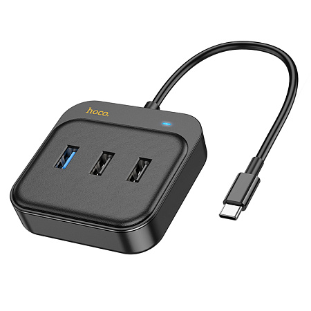 USB Хаб (HB36) с 1 Type-C на HDMI+1 USB 3.0+2 USB 2.0+1 PD, HOCO, черный