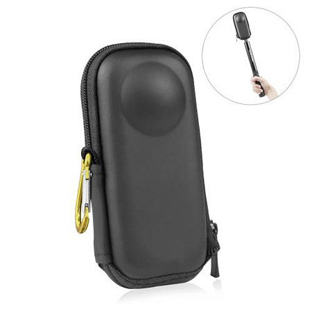 Сумка - чехол для экшн камеры Insta360 X5/X4, с карабином, PULUZ, черный