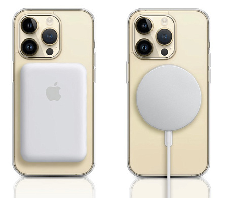 Чехол силиконовый для iPhone 14 Pro Max (6.7), Магнитный (MagSafe), X-CASE, прозрачный