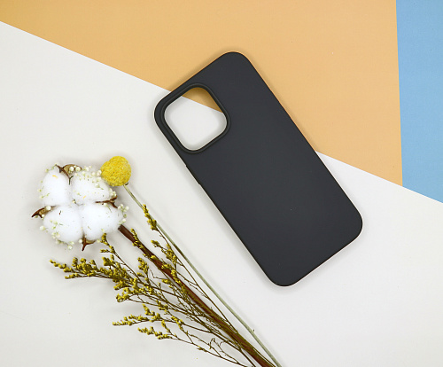 Чехол-накладка для iPhone 14 Pro Max, Silicon Case, без лого, угольно-серый