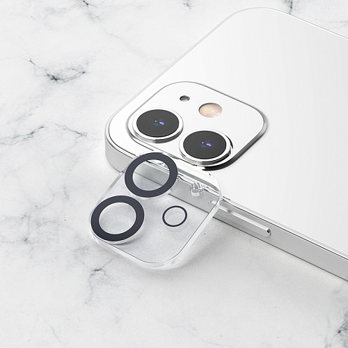 Защитное стекло на iPhone 12 (6.1) G13, HOCO, на заднюю камеру, черное