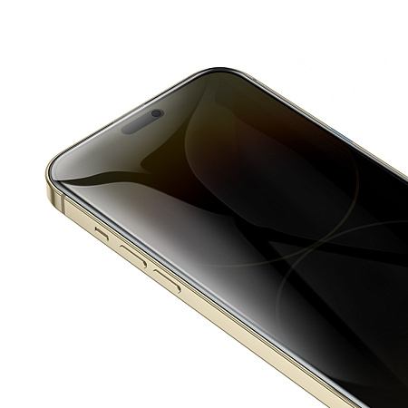 Защитное стекло для iPhone 14 Pro Max, A777 Plus, HOCO, антишпионское, черное