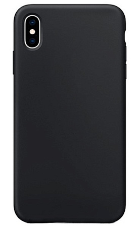 Чехол-накладка для iPhone X/XS, Silicon Case, без лого, черный