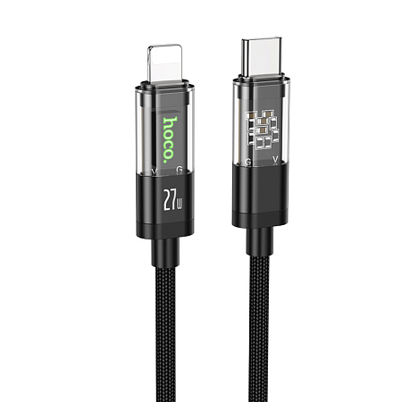 Кабель Lightning to Type-C (PD), HOCO, U116, 1.2м, черный