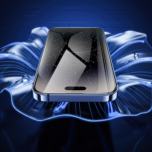 Защитное стекло для iPhone 15 Pro, A34 Plus, HOCO, Антишпионское стекло, черное