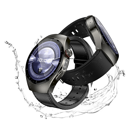 Умные часы Y40 Smart watch Hoco с поддержкой звонков, 2 ремешка в комплекте, черные