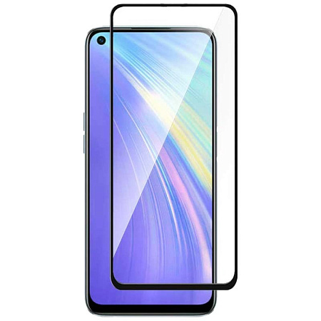 Защитное стекло на Realme 6/6S/7/7i/ X3 SuperZoom/V5/20 Pro/C17, 9D,черный, X-CASE