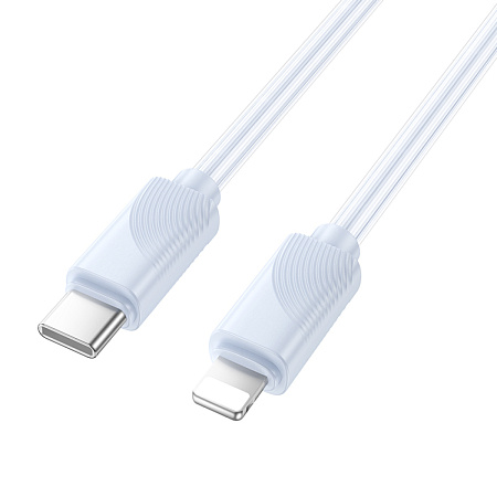 Кабель Lightning to Type-C (PD), HOCO, X114, 1 метр, цвет синий