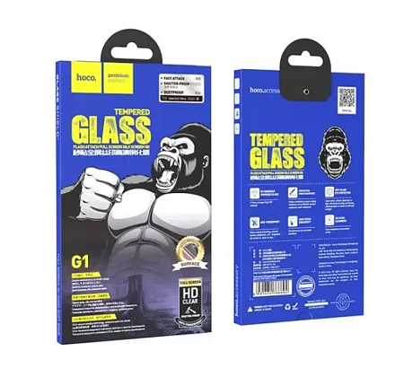 Защитное стекло на Samsung Galaxy S22 Plus/S23 Plus, (G1), HOCO, Flash attach full tempered glass, черное