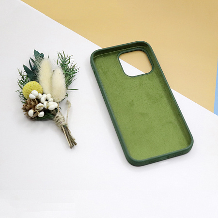 Чехол-накладка для iPhone 14 Pro Max, Silicon Case, без лого, сосновый лес