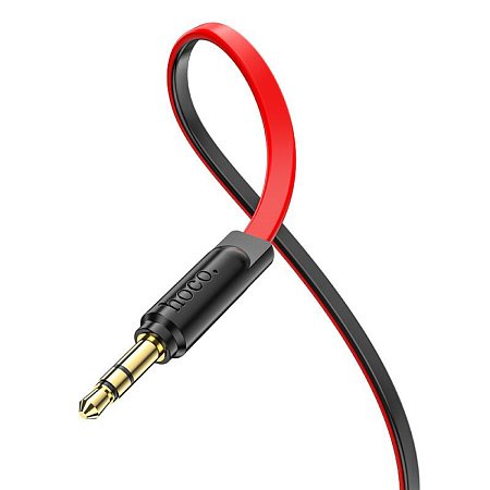 AUX Audio кабель 3,5 мм, UPA16, HOCO, черно-красный