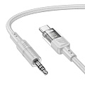 AUX Audio кабель 3,5 мм на Type-C, UPA27, HOCO, серый