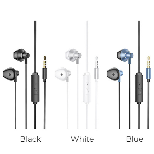 Проводные наушники M75 Belle Universal earphones, HOCO, черные