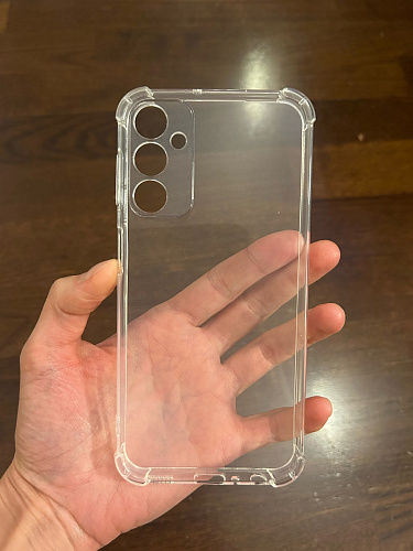 Чехол силиконовый для Samsung Galaxy A24 (4G), усиленные края, с защитой камеры, X-CASE, прозрачный