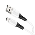 USB Кабель Micro, HOCO, X82, силиконовый, 1м, белый