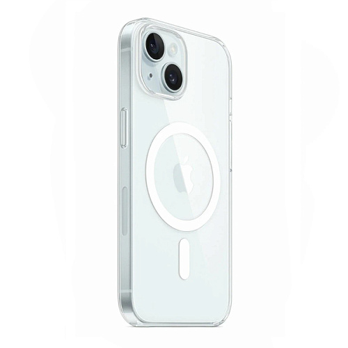 Чехол силиконовый для iPhone 15 (6.1), Магнитный (MagSafe), X-CASE, прозрачный