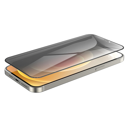 Защитное стекло на iPhone 12 (6.1)/12 Pro (6.1) A34 Plus, HOCO, Антишпионское стекло, черное