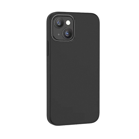 Чехол для iPhone 15 Plus, Silicone case, Магнитный (MagSafe), Pure series, HOCO, черный