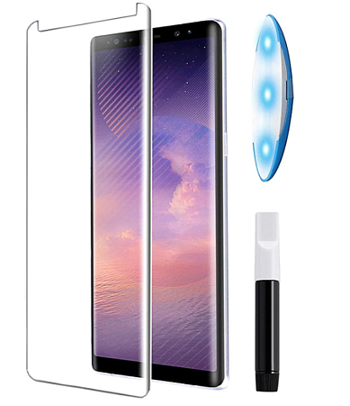 Защитное стекло на Samsung, Galaxy Note 8/ Note 9,  3D ультрафиолет, прозрачное, X-CASE