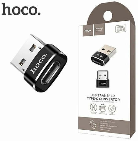 Переходник с USB-A на Type-C, HOCO, UA6