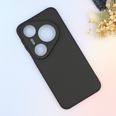 Чехол силиконовый для Huawei Pura 80 Pro/Pura 80 Ultra, с микрофиброй внутри, с защитой камеры, X-CASE, черный