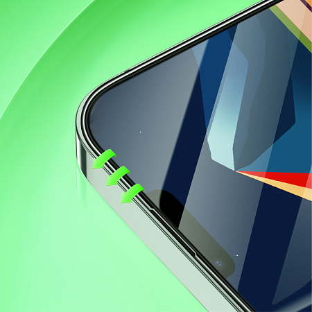 Защитное стекло для iPhone 15 Plus/16 Plus, A12 Plus, HOCO, 3D full screen HD tempered glass, черное