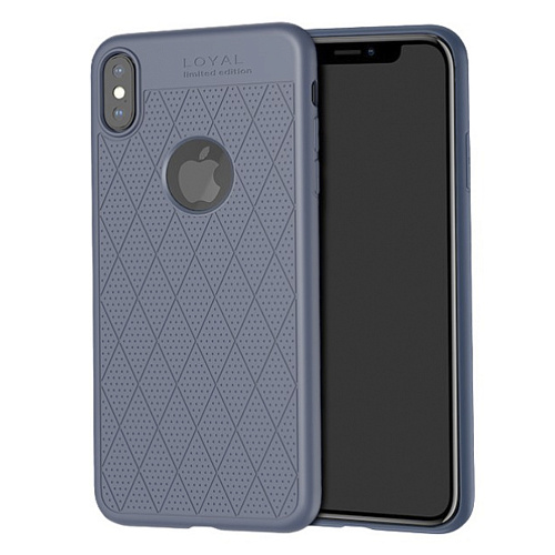 Чехол силиконовый для iPhone XS Max, Admire series protective case, HOCO, синий