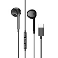 Проводные наушники M101, Type-C  Crystal joy wire-controlled earphones with microphone, HOCO, черные