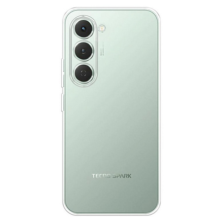 Чехол силиконовый для TECNO Spark 40 Pro, с защитой камеры, X-CASE, прозрачный