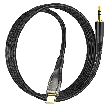 AUX Audio кабель 3,5 мм на Type-C, UPA25, HOCO, черный