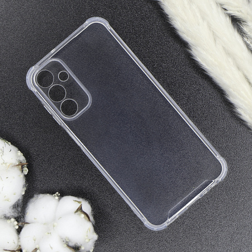 Чехол силиконовый для Samsung Galaxy A15 (4G), усиленные края с защитой камеры, X-CASE, прозрачный