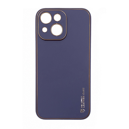 Чехол силиконовый для iPhone 13 (6.1), Graceful Leather series, HOCO, фиолетовый