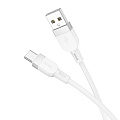 Usb кабель Type-C, HOCO, X109, силиконовый, 1м, белый