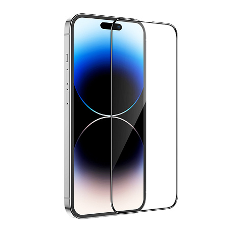 Защитное стекло для iPhone 14 Pro Max, G5, HOCO, Full screen silk screen HD tempered glass, черное