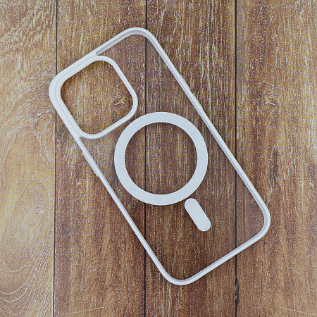 Чехол силиконовый для iPhone 14 Pro Max (6.7), Магнитный (MagSafe), X-CASE, белый