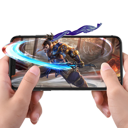 Защитное стекло на iPhone XS Max/11 Pro Max (G7), HOCO, Full screen HD tempered glass, черное