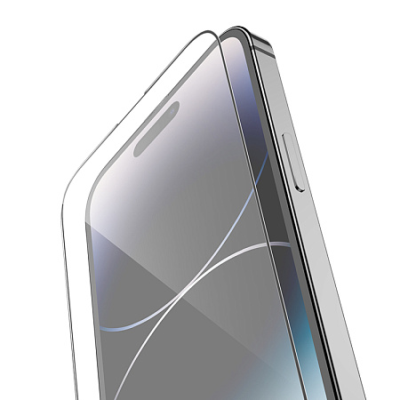 Защитное стекло на iPhone 13 (6.1)/13 Pro/14/16e, G10, HOCO, Full screen HD anti-static tempered glass, черное
