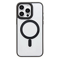 Чехол силиконовый для iPhone 15 Pro (6.1), Магнитный (MagSafe), X-CASE, черный