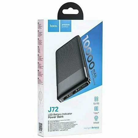  .  10000mAh, J72, HOCO, 2 USB (5V/2.0A), 