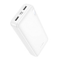 Универсальный Доп. Аккумулятор 20000mAh, J128A, HOCO, выход: 2 USB (5V/2A), белый