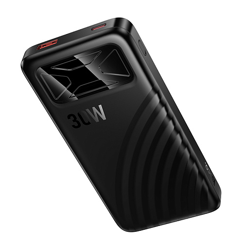 Универсальный Доп. Аккумулятор 10000mAh, Q42, HOCO, 1 PD 30W+1 USB 22.5W, ультра тонкий, черный