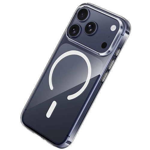 Чехол для iPhone 17 Pro, PC+TPU, Магнитный (MagSafe), AS4, HOCO, прозрачный