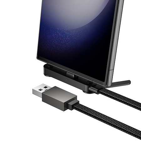USB Кабель Type-C, HOCO, U150, 1.2м, 3A, с подставкой, черный