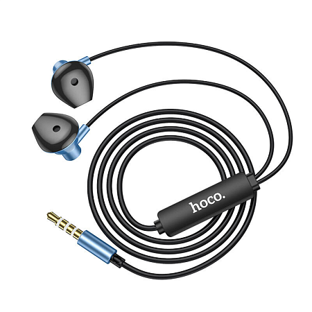 Проводные наушники M75 Belle Universal earphones, HOCO, синие
