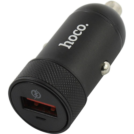 Автомобильное зарядное устройство, 1 USB 18W, QC3.0 (Z32A), HOCO, черный