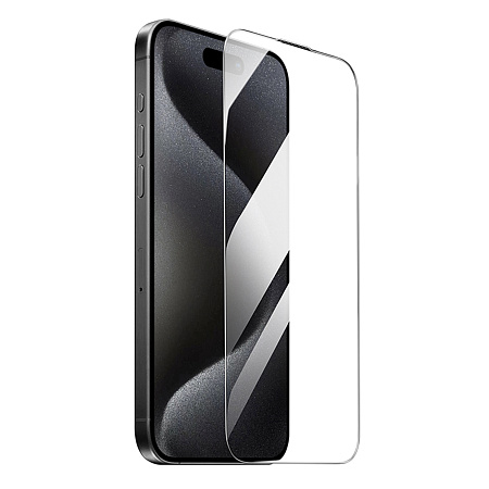 Защитное стекло для iPhone 16 Pro, A39, HOCO, Engraved 3D HD tempered glass 0.15mm, черное