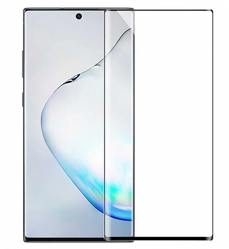 Защитное стекло на Samsung Galaxy Note 10 Pro/Note 10 Plus, 30D, полный клей, черное, X-CASE
